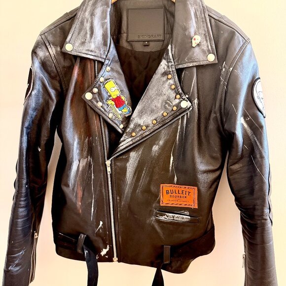 Custom Calf Leather Men's Jacket (New without Tags) - Picture 1 of 7